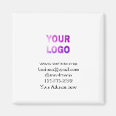 eenvoudige add your logo/design here text pos magneet (Voorkant)