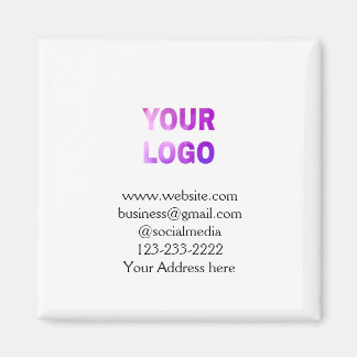 eenvoudige add your logo/design here text pos magneet