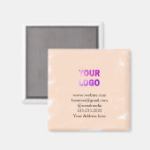 eenvoudige add your logo/design here text pos magneet (Voorkant / Achterkant)