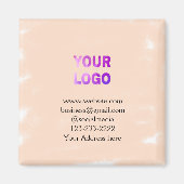 eenvoudige add your logo/design here text pos magneet (Voorkant)