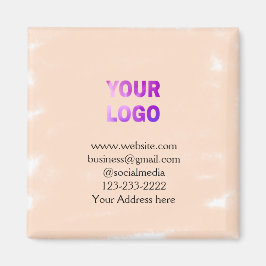 eenvoudige add your logo/design here text pos magneet