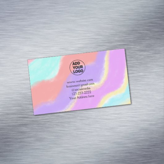 eenvoudige add your logo/design here text pos magnetisch visitekaartje (Voorbeeld)