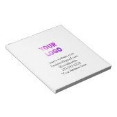eenvoudige add your logo/design here text pos notitieblok (Schuin)