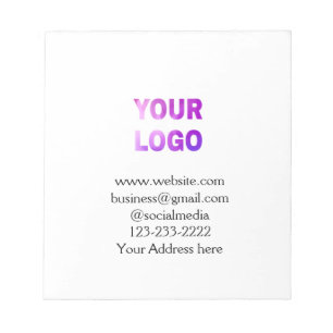 eenvoudige add your logo/design here text pos notitieblok