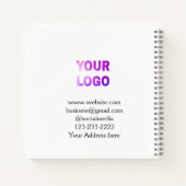 eenvoudige add your logo/design here text pos notitieboek (Achterkant)