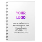 eenvoudige add your logo/design here text pos notitieboek (Voorkant)