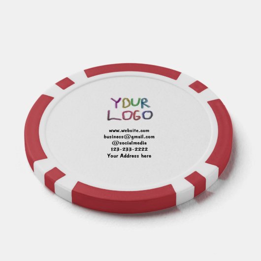 eenvoudige add your logo/design here text pos poker chips (Enkel)
