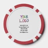 eenvoudige add your logo/design here text pos poker chips (Achterkant)