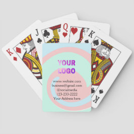 eenvoudige add your logo/design here text pos pokerkaarten