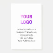 eenvoudige add your logo/design here text pos post-it® notes (Voorkant)
