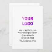 eenvoudige add your logo/design here text pos programmakaart (Voorkant / Achterkant)