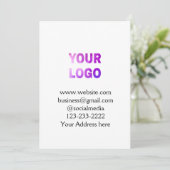 eenvoudige add your logo/design here text pos programmakaart (Staand voorkant)