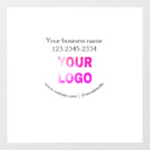 eenvoudige add your logo/design here text pos raamsticker (Vel)