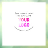 eenvoudige add your logo/design here text pos raamsticker (Vel 3)