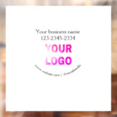 eenvoudige add your logo/design here text pos raamsticker (Vel 2)