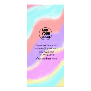 eenvoudige add your logo/design here text pos reclamekaart