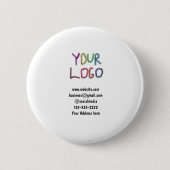 eenvoudige add your logo/design here text pos ronde button 5,7 cm (Voorkant)