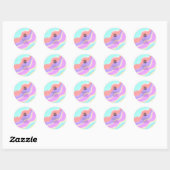 eenvoudige add your logo/design here text pos ronde sticker (Vel)