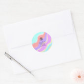 eenvoudige add your logo/design here text pos ronde sticker (Envelop)