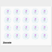 eenvoudige add your logo/design here text pos ronde sticker (Vel)