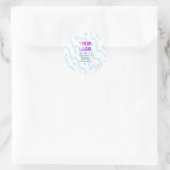 eenvoudige add your logo/design here text pos ronde sticker (Tas)