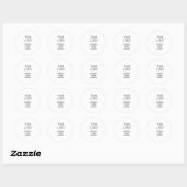 eenvoudige add your logo/design here text pos ronde sticker (Vel)