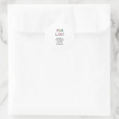eenvoudige add your logo/design here text pos ronde sticker (Tas)