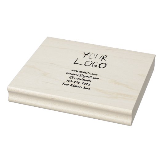 eenvoudige add your logo/design here text pos rubberstempel (Stempel)