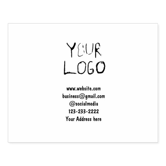 eenvoudige add your logo/design here text pos rubberstempel (Afrduk)