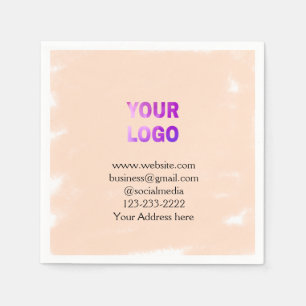 eenvoudige add your logo/design here text pos servet