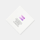 eenvoudige add your logo/design here text pos servet (Hoek)