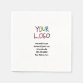 eenvoudige add your logo/design here text pos servet (Voorkant)