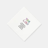 eenvoudige add your logo/design here text pos servet (Hoek)