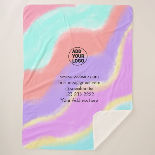 eenvoudige add your logo/design here text pos sherpa deken (Voorkant)