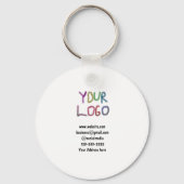 eenvoudige add your logo/design here text pos sleutelhanger (Voorkant)