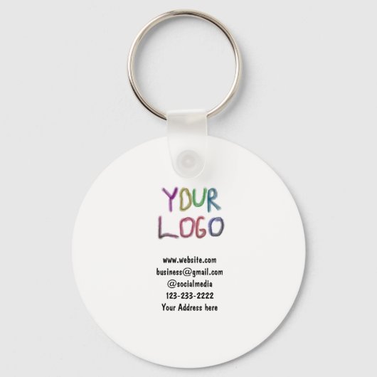 eenvoudige add your logo/design here text pos sleutelhanger (Voorkant)