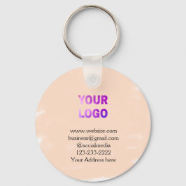 eenvoudige add your logo/design here text pos sleutelhanger
