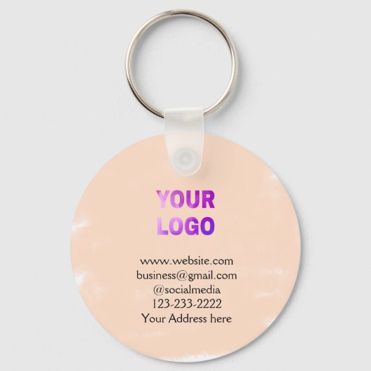 eenvoudige add your logo/design here text pos sleutelhanger (Voorkant)