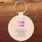 eenvoudige add your logo/design here text pos sleutelhanger (Achterkant)