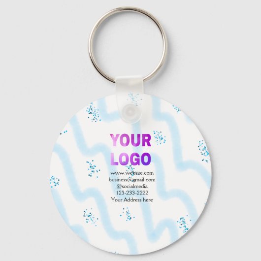 eenvoudige add your logo/design here text pos sleutelhanger (Voorkant)