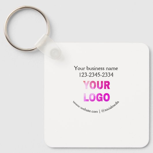 eenvoudige add your logo/design here text pos sleutelhanger (Voorkant)