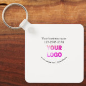 eenvoudige add your logo/design here text pos sleutelhanger (Voorkant)