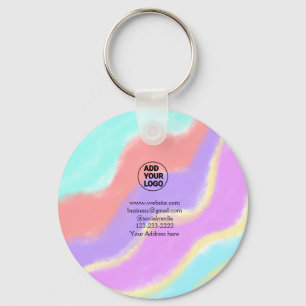 eenvoudige add your logo/design here text pos sleutelhanger