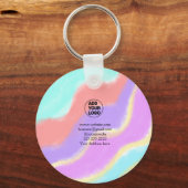 eenvoudige add your logo/design here text pos sleutelhanger (Voorkant)