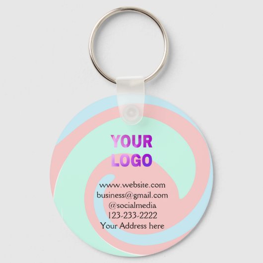 eenvoudige add your logo/design here text pos sleutelhanger (Voorkant)