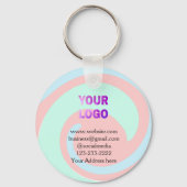 eenvoudige add your logo/design here text pos sleutelhanger (Achterkant)