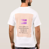 eenvoudige add your logo/design here text pos t-shirt (Achterkant)