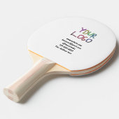 eenvoudige add your logo/design here text pos tafeltennisbatje (Voorkant Gekanteld)