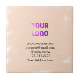 eenvoudige add your logo/design here text pos tegeltje