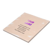 eenvoudige add your logo/design here text pos tegeltje (Zijkant)